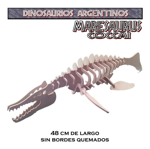 Imagen 1 de 2 de Mareasaurus Dinosaurios Argentinos Rompecabezas 3d Madera 