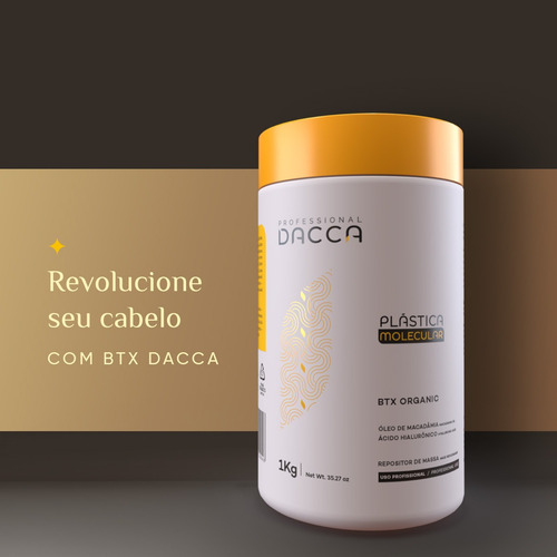 Kit Dacca Btx Orgânico Capilar Profissional Sem Formol 1kg