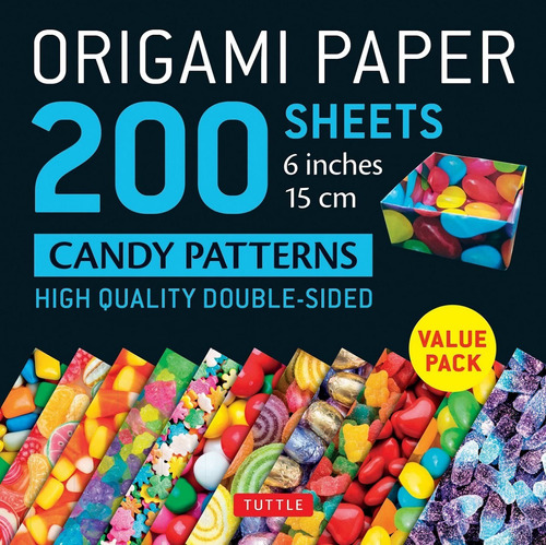 Origami Paper 200 Sheets Candy Patterns 6  15 Cm Tuttle