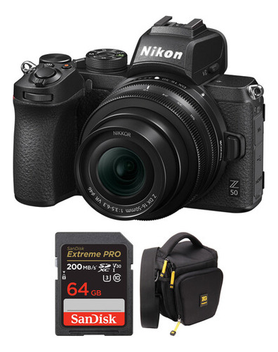 Kit De Cámara Nikon Z50 Mirrorless Con Lente 16-50mm Y Acce