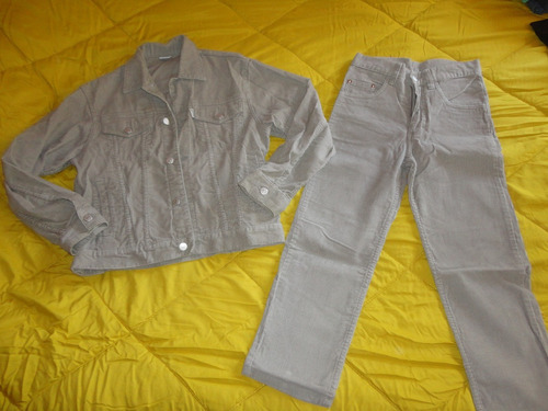 Conjunto Coniglio De Corderoy. Campera + Pantalon. 1 Uso