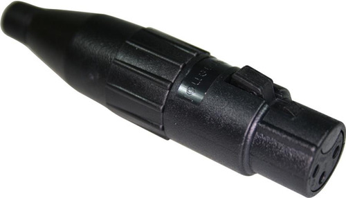 Ficha Xlr Amphenol Ac3fcp Canon Hembra Plastico Negro