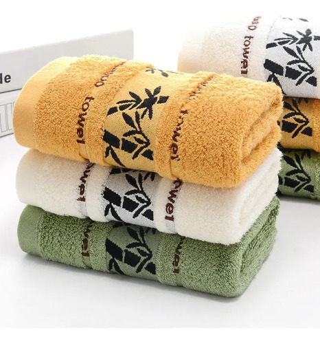 Set 6 Toalla De Baño Algodón Bamboo Súper Suaves