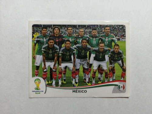 Estampa Panini Mundial Brasil 2014 #71 Selección México 