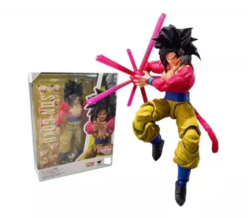 Boneco dragon ball z goku articulado original super sayajin 4