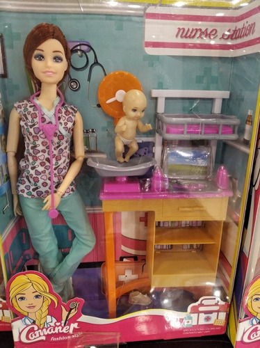 Barbie Doctora Muñeca Pediatra Niña Juguete Bebes