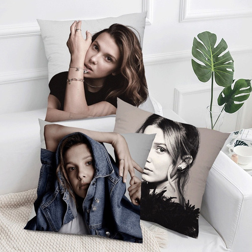 Almohada Millie Bobby Brown Stranger Things Cojin Suave 