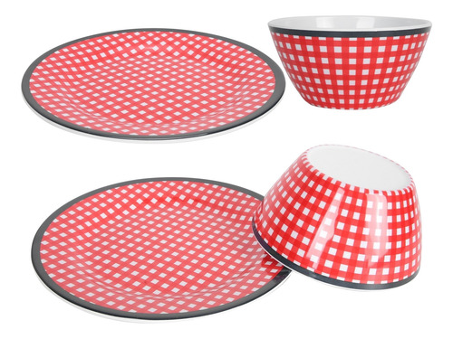 Juego De Vajilla Ab06010+bt009, 4 Piezas, Imitación Porcelan
