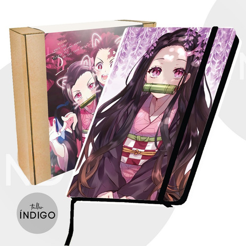 Libreta Demon Slayer Personalizada  Pasta Dura Artesanal