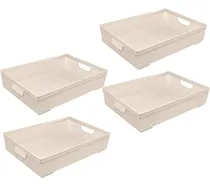 Comprar Kit 4 Organizadores De Gaveta Decorativo A5 2 Litros Juta