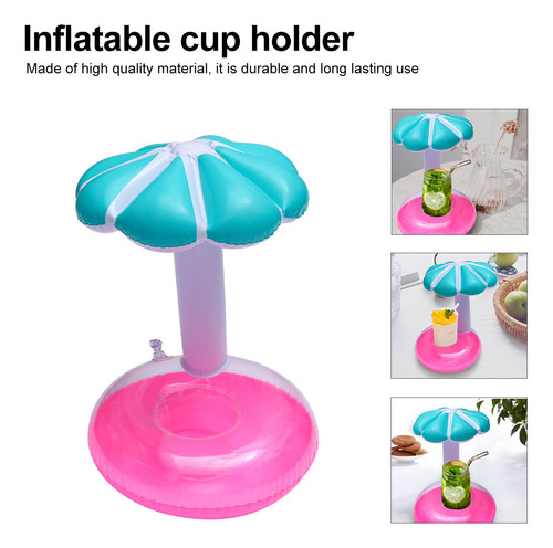 Soporte Inflable Para Piscina, 2 Portavasos Con 1 Unidad De