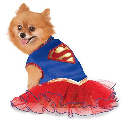 Vestido Tutú Super Girl Para Mascotas, Mediano.