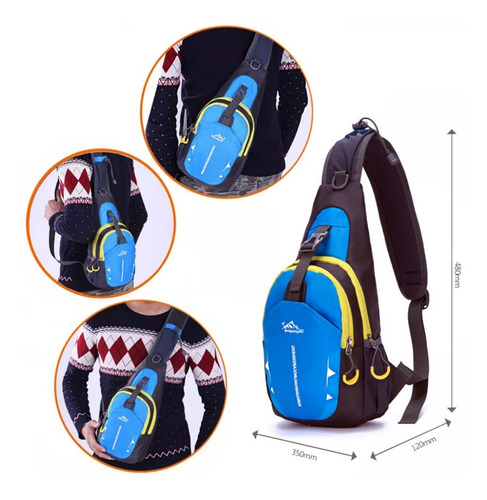 Imagen 2 de 5 de Morral Bolso Bandolera Deportes Caminatas Fitness Ciclismo ®