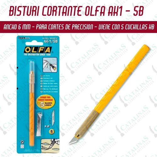 Cortante Cutter Cuchilla Olfa Ak - 1 / 5b - 6 Mm Microcentro