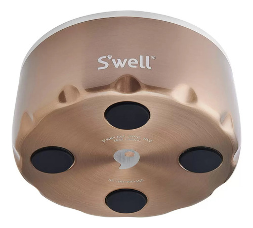 Swell Bowls Plato Para Mascotas 2 Pzs Color Oro