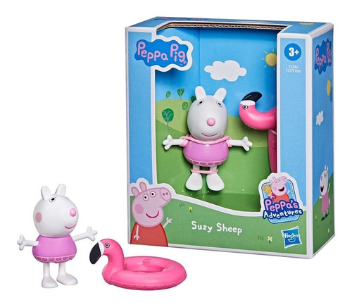 Brinquedo Miniatura Peppa Pig Hasbro F2179 Boneco Suzy Sheep