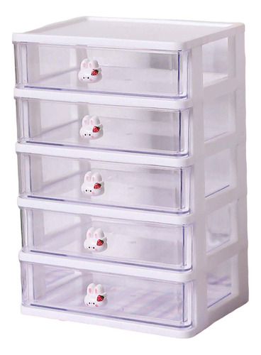 Caja De Almacenamiento De Bandejas 5 Cajones Blanco