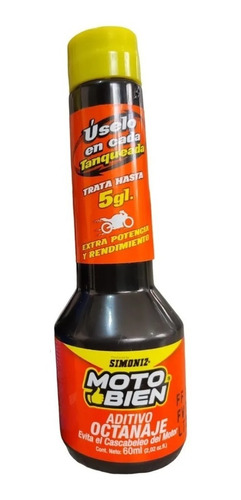 Liquido Aditivo Mejora Octanaje Simoniz Extra Potencia 60ml