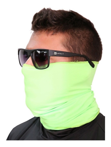 Imagem 2 de 4 de Buff Bandana Pesca Ciclismo Proteção Uv50 Cor Amarelo Neon