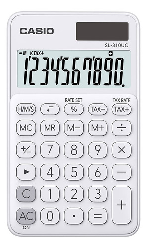 Calculadora Portátil Casio 10 Dígito Alim Dupla Sl-310uc-we
