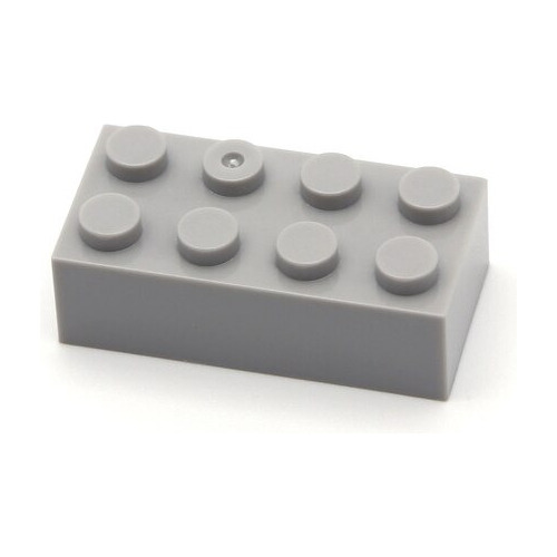 Imagen 1 de 3 de 40 Bloques Construccion Compatibles 4x2 Grueso Gris Claro