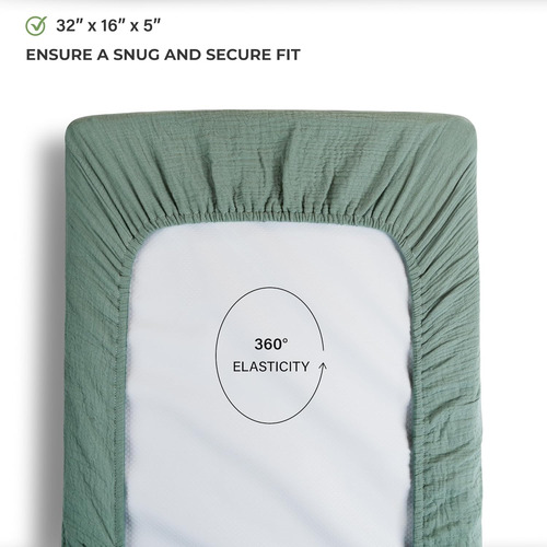 Funda Para Cambiador De Muselina, 100% Algodón, Suave Y Cómo