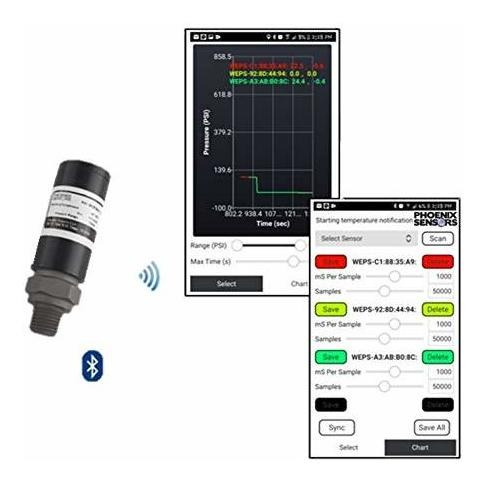 Sensor Presion Inalambrica Npt 200 Psi 1 4 Pulgadas.