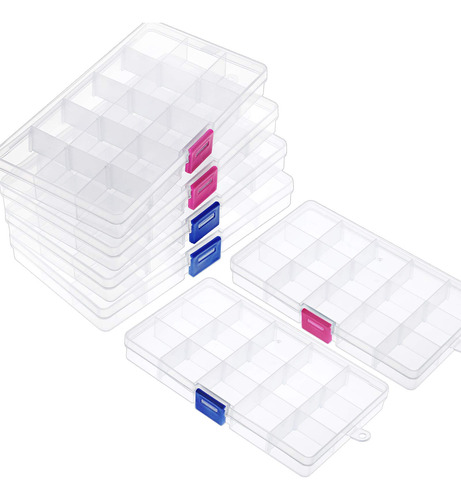 Sghuo 6 Caja Organizadora Joya Plastico Transparente 15 Para