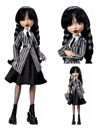 Muñeca Y Accesorios Monster High Wednesday Addams, 25 Cm