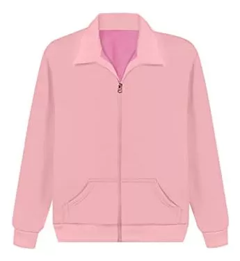 Grease - Disfraz de chaqueta para mujer (color rosa