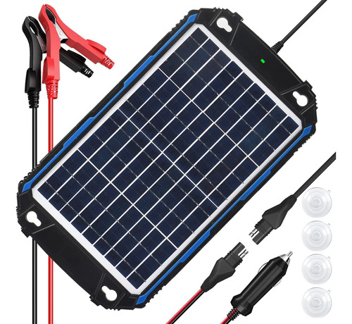 Cargador Y Mantenedor De Bateria Solar Impermeable De 10 W Y