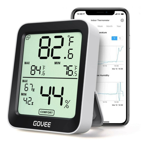 Termohigrómetro Inteligente Govee, Medidor De Humedad Y Temp