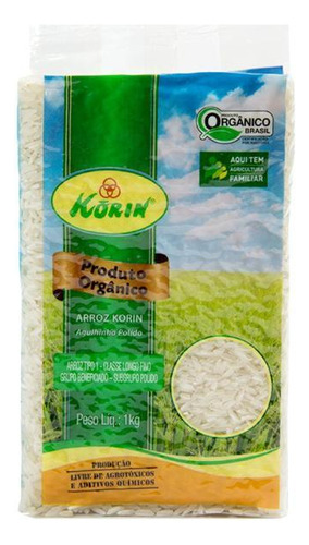 Kit 6x: Arroz Agulhinha Polido Orgânico Korin 1kg