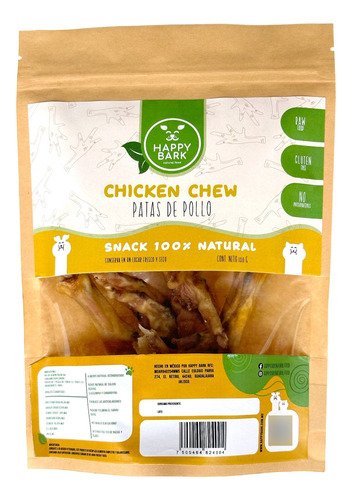 Patas De Pollo Deshidratadas Para Perro 100% Naturales 100g