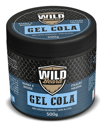 Gel Cola Para Cabelo Barba Bigode Fixação Máxima 500gr