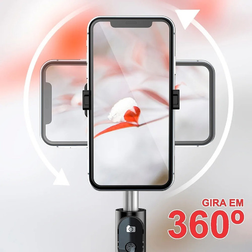 Imagem 3 de 8 de Tripé Pau De Selfie Gira 360º iPhone/android Premium