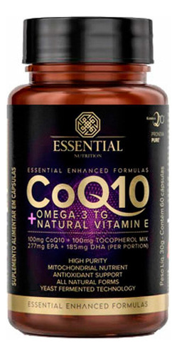 Coenzima Q10 Coq10 Essential Nutrition 60caps