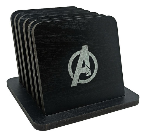 Kit Gourmet Porta Copos Vingadores Marvel - 6 Peças