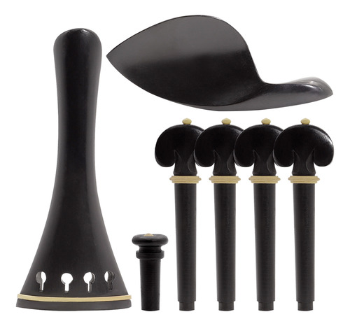 Set Accesorios Violín 4/4 Ébano Con Cordal Reposapiés Clavij