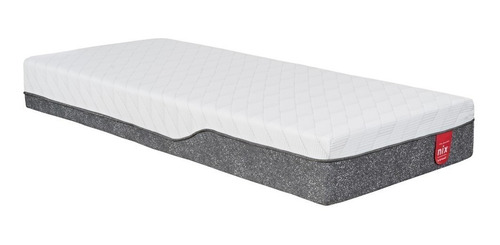 Imagen 2 de 4 de Colchón 1 plaza de espuma Springwall NIX blanco y gris - 80cm x 190cm x 23cm