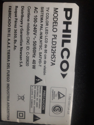 Flex Main A Tcom Tv Philco Pld32hs7a (Usado)
