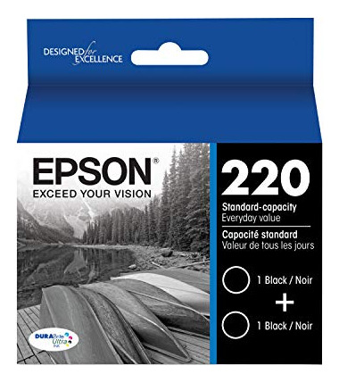 Epson 220 Durabrite Ultra Ink Paquete De Cartucho Doble Negr