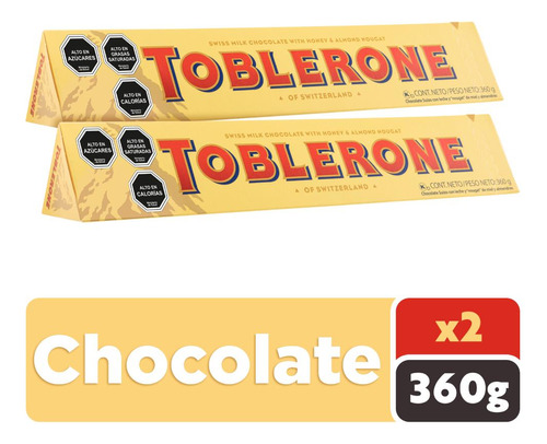 2x Chocolate Toblerone® De Leche 360g