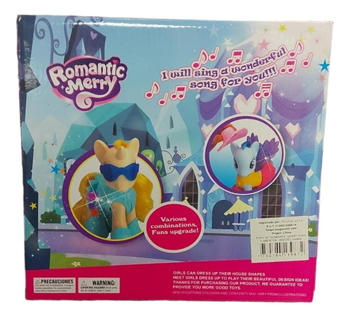 Set Juguete Unicornio Musical Con Accesorios 17 Cm + 4 Años