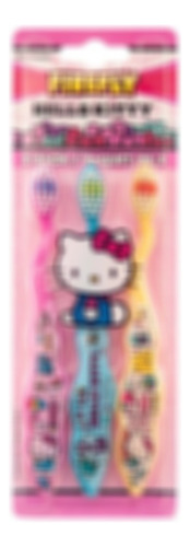 Cepillos De Dientes (3 Ct, Hello Kitty: Rosa, Azul Amarillo)