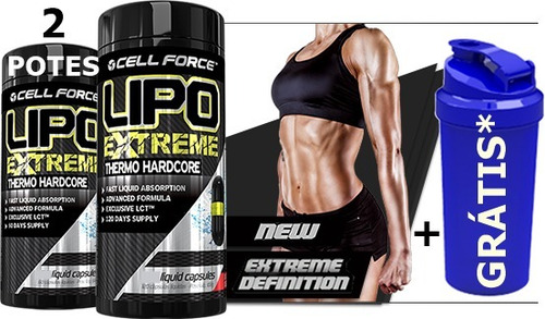 2 X Lipo Extreme + Coqueteleira Grátis + Frete Grátis