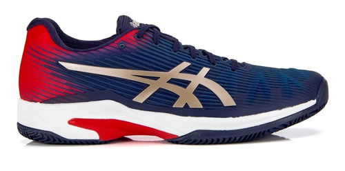 Tênis Asics Solution Speed Ff Clay Azul Vermelho E Champanhe