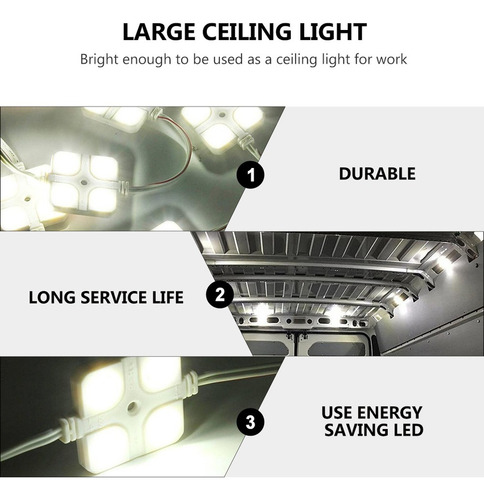 Nuevo 2 Módulos De Luces Resistentes Luces Adhesivas Luz De