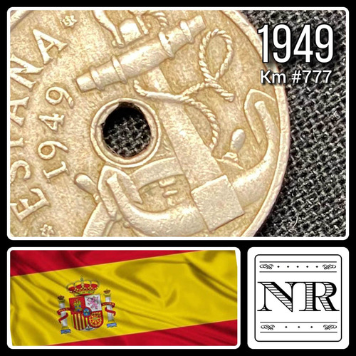 España - 50 Céntimos - Año 1949 (51) - Km #777 - Ancla 