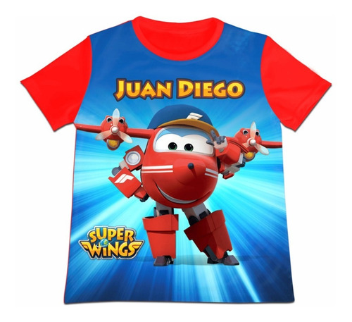 Franela Camisa Niño Super Wings En Algodon